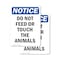 Signmission Do Not Feed Or Touch The Animals, 3.5 in W x Rectangle, Vinyl Decal OS-2PACK-NS-D-35-V-11274 - alternate 1